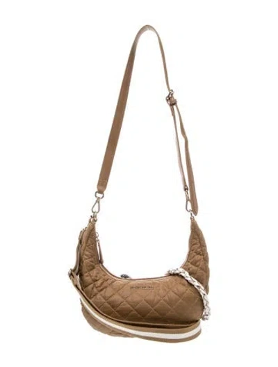 Pre-owned Mz Wallace Nylon Hobo In Brown