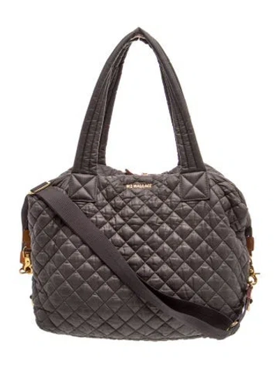 Pre-owned Mz Wallace Nylon Hobo In Gray