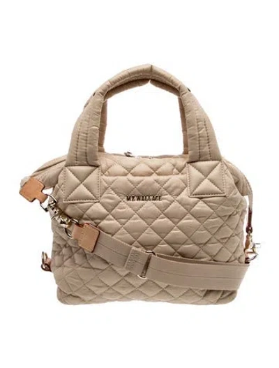 Pre-owned Mz Wallace Nylon Hobo In Neutral