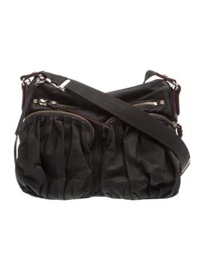 Pre-owned Mz Wallace Nylon Messenger Bag In Black