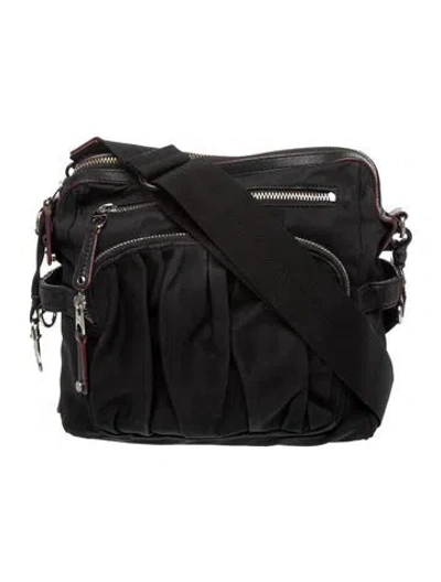 Pre-owned Mz Wallace Nylon Messenger Bag In Black