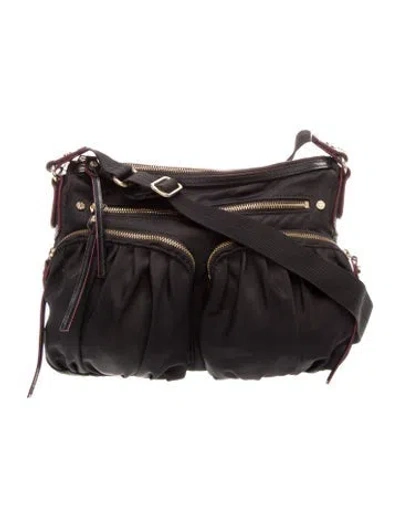 Pre-owned Mz Wallace Nylon Messenger Bag In Black