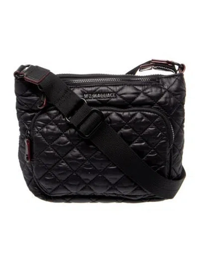 Pre-owned Mz Wallace Nylon Messenger Bag In Black