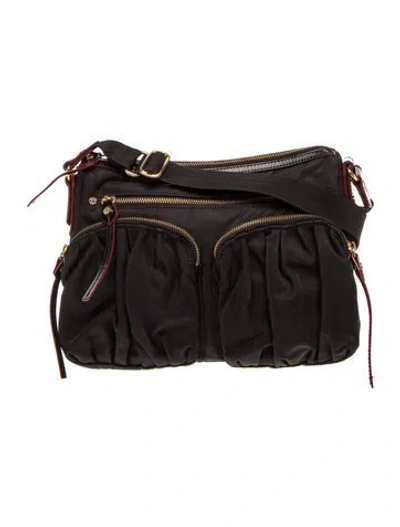 Pre-owned Mz Wallace Nylon Messenger Bag In Black