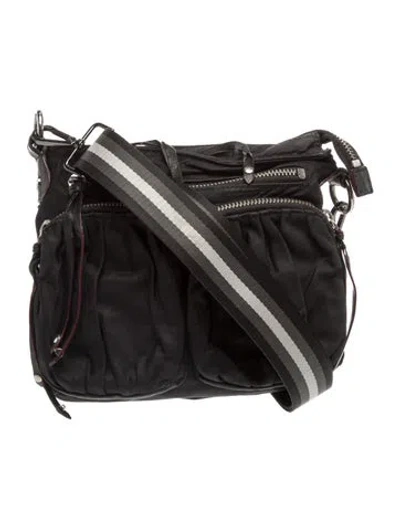Pre-owned Mz Wallace Nylon Messenger Bag In Black