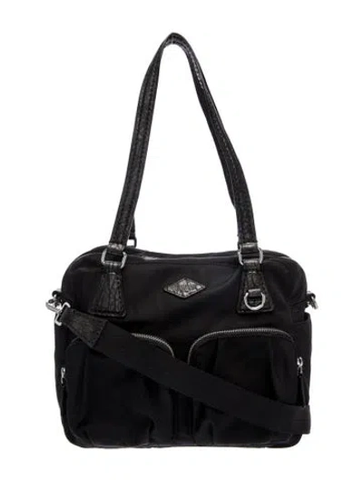 Pre-owned Mz Wallace Nylon Messenger Bag In Black