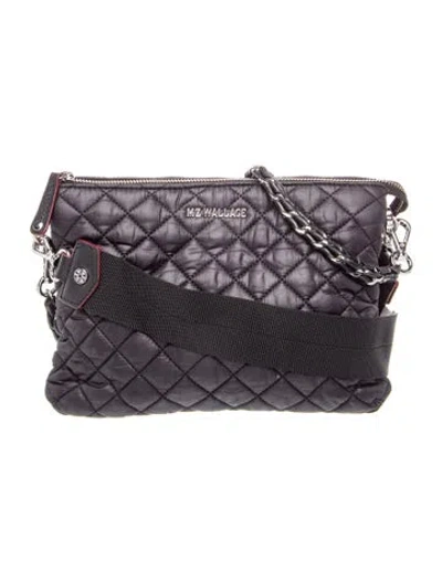 Pre-owned Mz Wallace Nylon Messenger Bag In Black