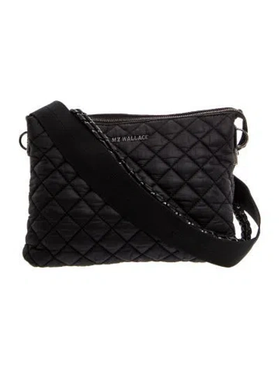 Pre-owned Mz Wallace Nylon Messenger Bag In Black