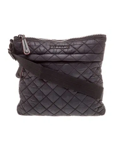 Pre-owned Mz Wallace Nylon Messenger Bag In Black
