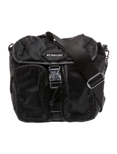 Pre-owned Mz Wallace Nylon Messenger Bag In Black