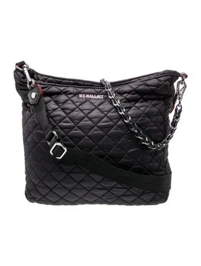 Pre-owned Mz Wallace Nylon Messenger Bag In Black