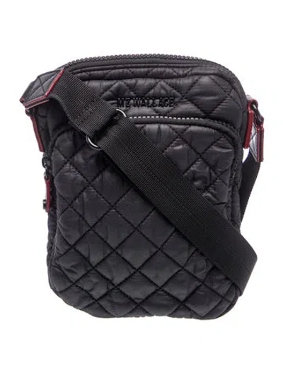 Pre-owned Mz Wallace Nylon Messenger Bag In Black