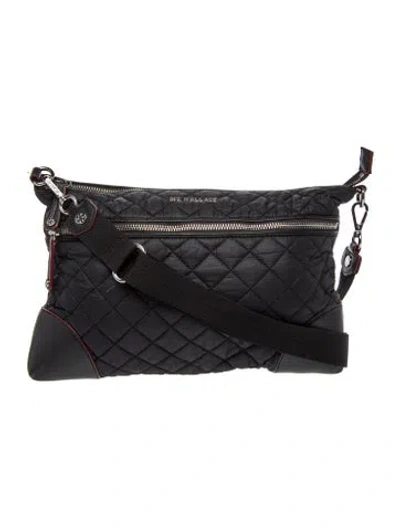 Pre-owned Mz Wallace Nylon Messenger Bag In Black