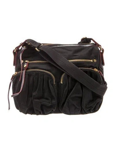 Pre-owned Mz Wallace Nylon Messenger Bag In Black
