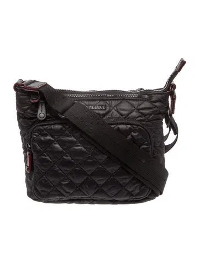 Pre-owned Mz Wallace Nylon Messenger Bag In Black
