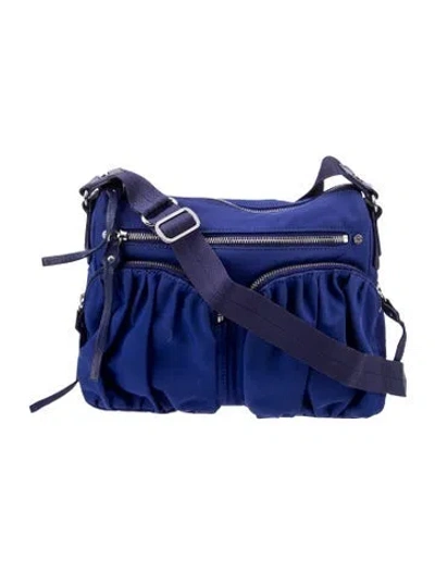 Pre-owned Mz Wallace Nylon Messenger Bag In Blue