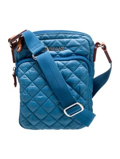 Pre-owned Mz Wallace Nylon Messenger Bag In Blue