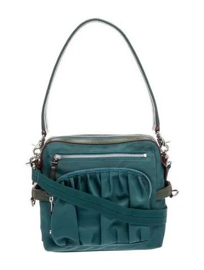 Pre-owned Mz Wallace Nylon Messenger Bag In Blue