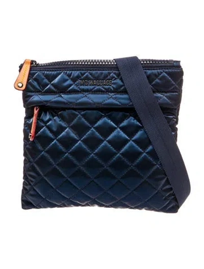Pre-owned Mz Wallace Nylon Messenger Bag In Blue