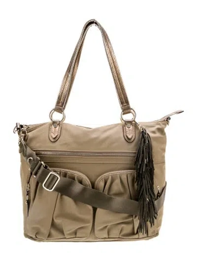 Pre-owned Mz Wallace Nylon Messenger Bag In Brown