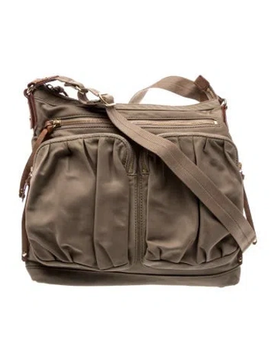 Pre-owned Mz Wallace Nylon Messenger Bag In Brown