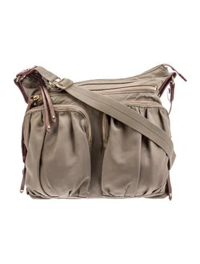 Pre-owned Mz Wallace Nylon Messenger Bag In Gray
