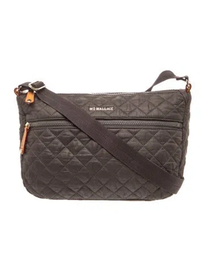 Pre-owned Mz Wallace Nylon Messenger Bag In Gray