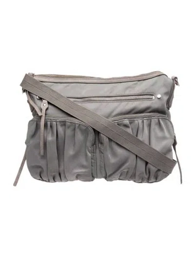 Pre-owned Mz Wallace Nylon Messenger Bag In Gray