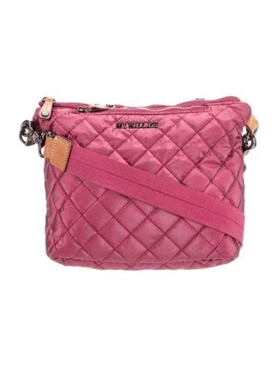 Pre-owned Mz Wallace Nylon Messenger Bag In Pink