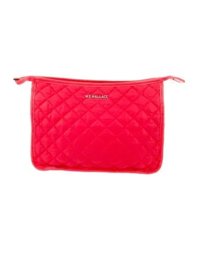 Pre-owned Mz Wallace Nylon Portfolio In Red