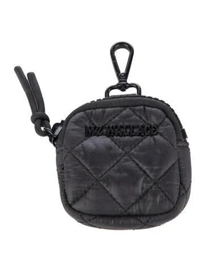 Pre-owned Mz Wallace Nylon Printed Wallet In Black