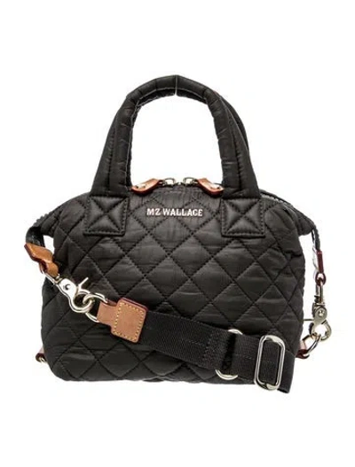 Pre-owned Mz Wallace Nylon Shoulder Bag In Black