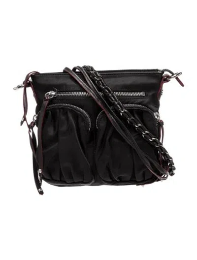 Pre-owned Mz Wallace Nylon Shoulder Bag In Black