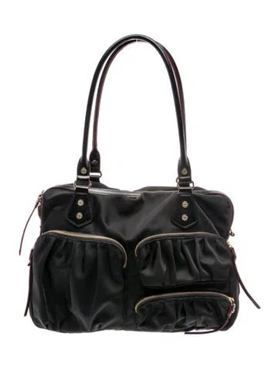 Pre-owned Mz Wallace Nylon Shoulder Bag In Black