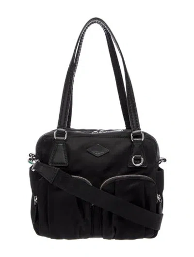 Pre-owned Mz Wallace Nylon Shoulder Bag In Black