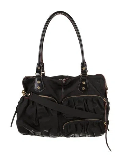 Pre-owned Mz Wallace Nylon Shoulder Bag In Black