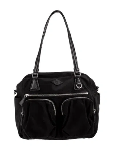 Pre-owned Mz Wallace Nylon Shoulder Bag In Black