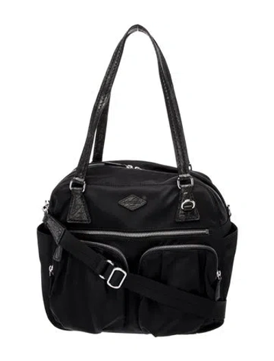 Pre-owned Mz Wallace Nylon Shoulder Bag In Black