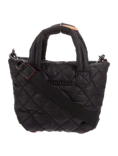 Pre-owned Mz Wallace Nylon Shoulder Bag In Black