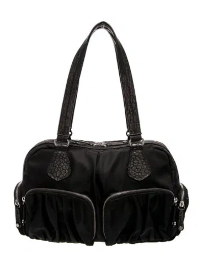 Pre-owned Mz Wallace Nylon Shoulder Bag In Black