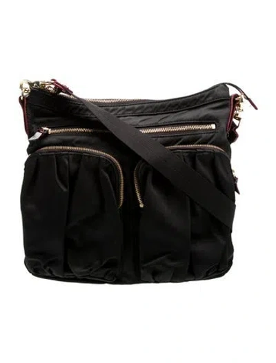 Pre-owned Mz Wallace Nylon Shoulder Bag In Black