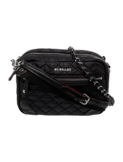 Pre-owned Mz Wallace Nylon Shoulder Bag In Black