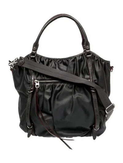 Pre-owned Mz Wallace Nylon Shoulder Bag In Black