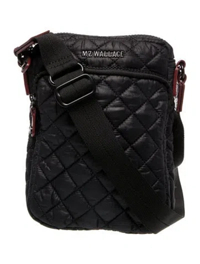 Pre-owned Mz Wallace Nylon Shoulder Bag In Black