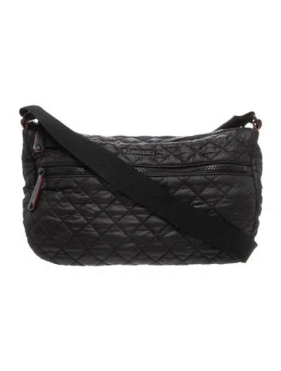 Pre-owned Mz Wallace Nylon Shoulder Bag In Black