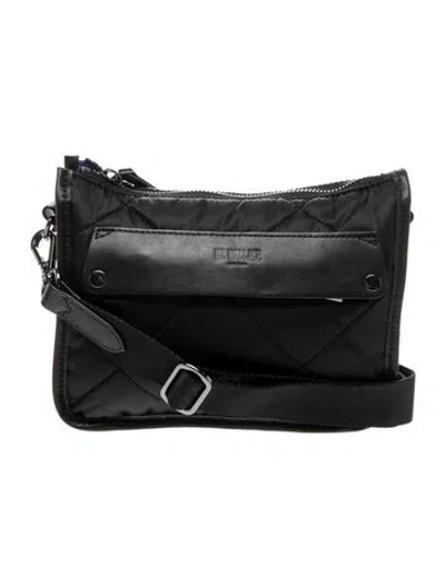 Pre-owned Mz Wallace Nylon Shoulder Bag In Black