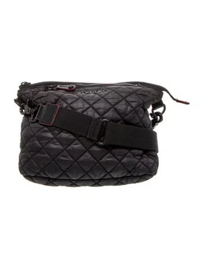 Pre-owned Mz Wallace Nylon Shoulder Bag In Black