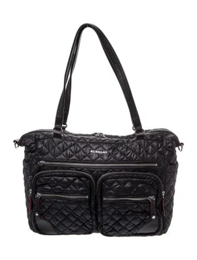 Pre-owned Mz Wallace Nylon Shoulder Bag In Black