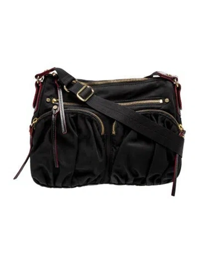 Pre-owned Mz Wallace Nylon Shoulder Bag In Black