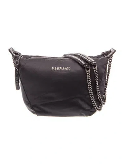 Pre-owned Mz Wallace Nylon Shoulder Bag In Black